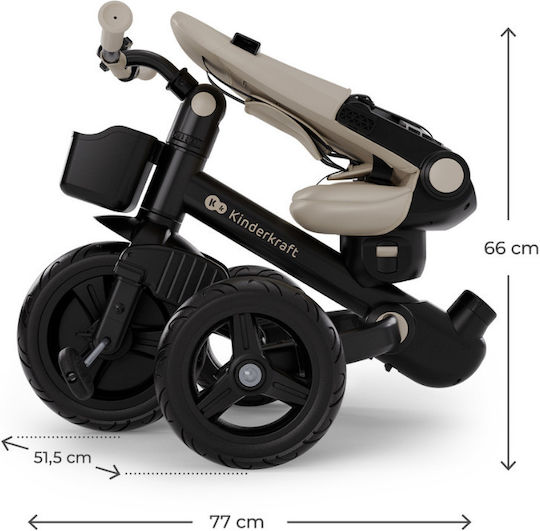 Kinderkraft AVEO 2 Plus Превозно Средство с Ръкохватка за Родител за 9 Месечни Бежов