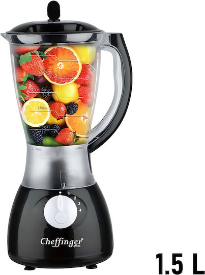 Cheffinger Cheffinger Mixer mit Kunststoff Kanäta 1,5 l 1000W Schwarze PB1.5
