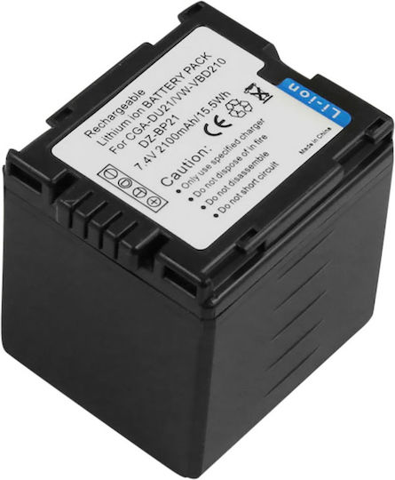 Avizar Battery 7.4v 2100mah Camcorder Compatible Panasonic Cga-du21 Black