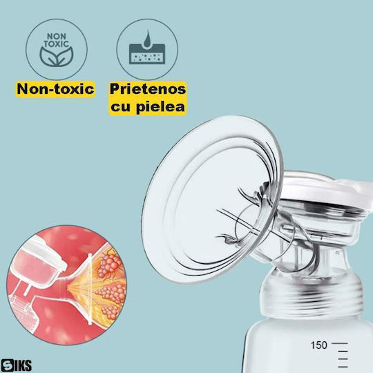 Electric Double Breast Pump Battery and Electric BPA Free White 150ml