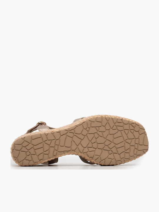Women's Leather Platform Shoes Platinum