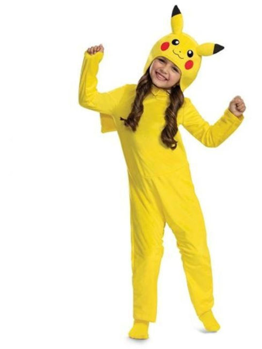 Costum de Carnaval pentru Copii Pokemon POKEMON PIKACHU SALOPETĂ ELEGANTĂ