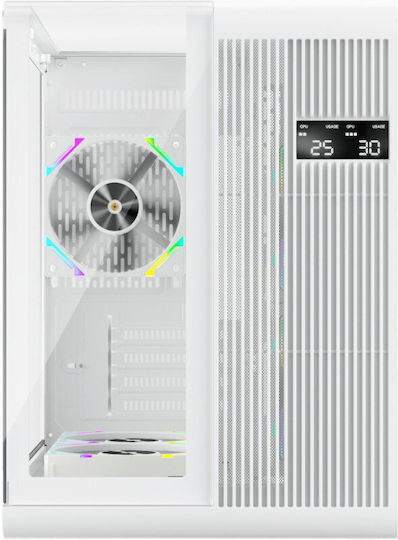 1STPLAYER RT5 Геймърско Micro Tower Компютърна Кутия с Страничен Прозорец Бяла
