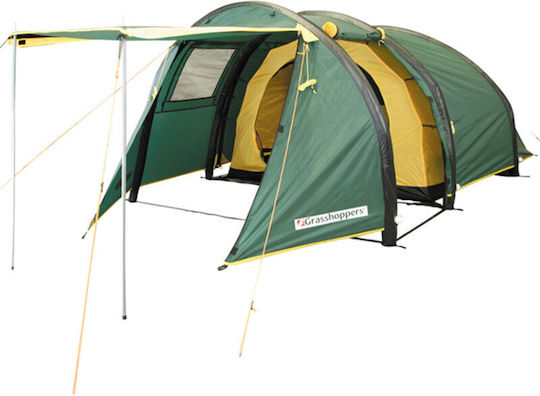 Grasshoppers Air 300 Σκηνή Camping Τούνελ Φουσκωτή Χακί με Διπλό Πανί 3 Εποχών για 3 Άτομα 370x230x140εκ.