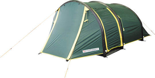 Grasshoppers Air 300 Σκηνή Camping Τούνελ Φουσκωτή Χακί με Διπλό Πανί 3 Εποχών για 3 Άτομα 370x230x140εκ.