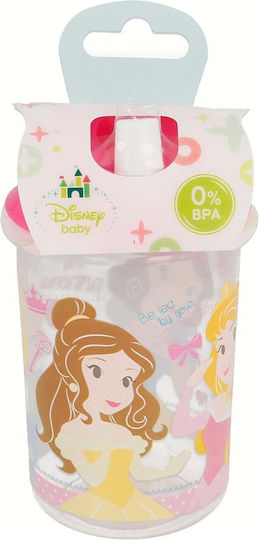 Straw Mug Princess Plastic 360 Ml Pink