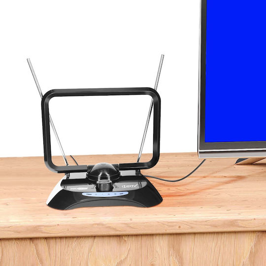 Max Excell Rechteckige Digitale Hdtv Antenne 38 Dbi Leistungsstarke Tnt Dvb-t Empfang Schwarze