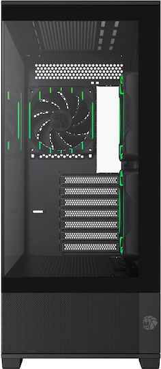 GameMax Vista 2 Gaming Midi Tower Computer Case with Side Window and ARGB Lighting Black