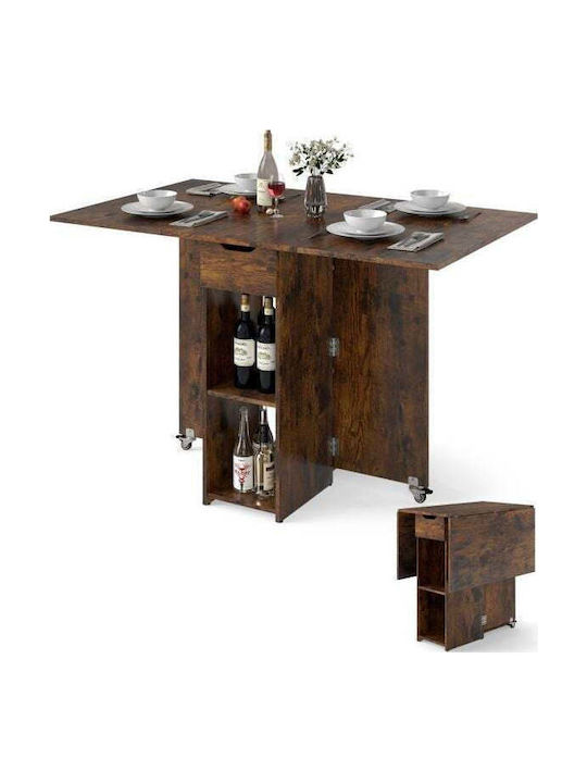 Masă Sala de mese Pliabil Rustic Brown 75x72x120buc