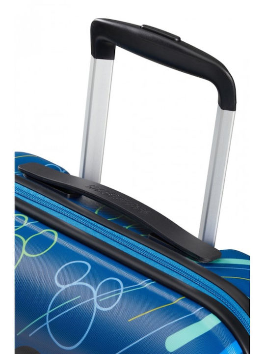 American Tourister Wavebreaker Детски Голям Куфар За Пътуване Твърд Mickey Future Pop С 4 Колела Височина 77см