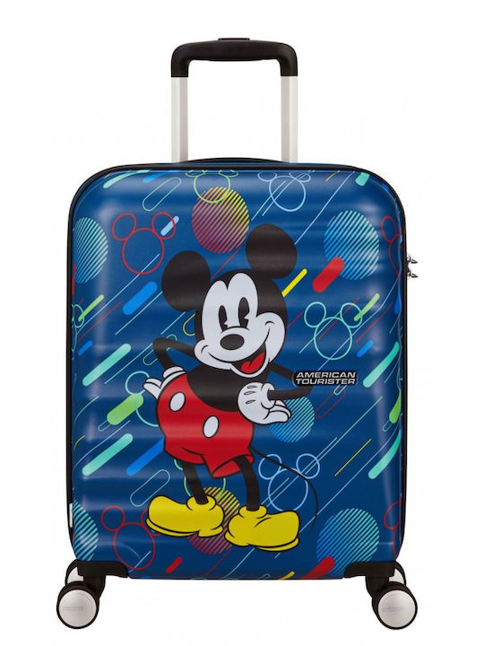 American Tourister Wavebreaker Детски Голям Куфар За Пътуване Твърд Mickey Future Pop С 4 Колела Височина 77см