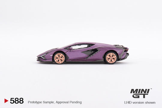 Figurină Mașină Model Lamborghini Mini GT Sian FKP 37 Matte Viola SE30 la Scară 1:64