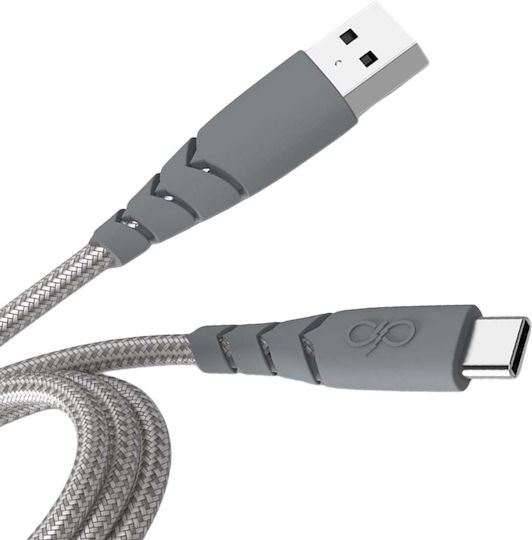 Force Power Ultra-Reinforced USB-A USB-C Cable 1.2m 3A Gray
