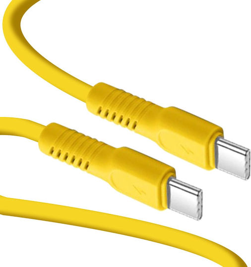 Colorum USB 2.0 Cable USB-C male - USB-C 60W PD Κίτρινο 1.8m CK60-CC-05