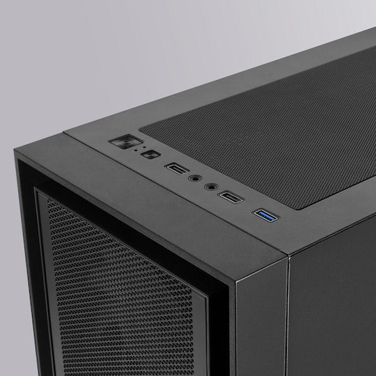 Mars Gaming MCPMAX Midi Tower Computer Case Black