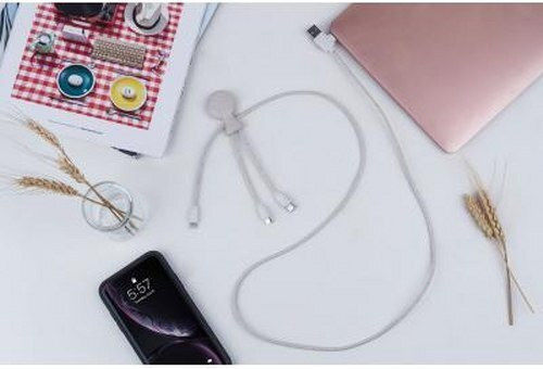 Xoopar USB to Lightning / Type-C / micro USB Cable Λευκό 1m
