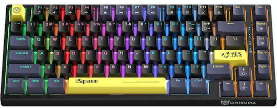 Onikuma G52 Gaming Mechanical Keyboard 75% with Custom Brown switches and RGB lighting (International English)