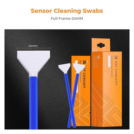 K&f Concept 20 Pieces 24mm Full Frame Cleaning Sticks Sets Sku.1696