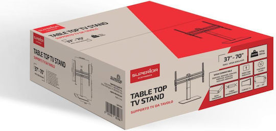 Superior Table Top Tv Stand 60x40 40kg Glass Supstv020