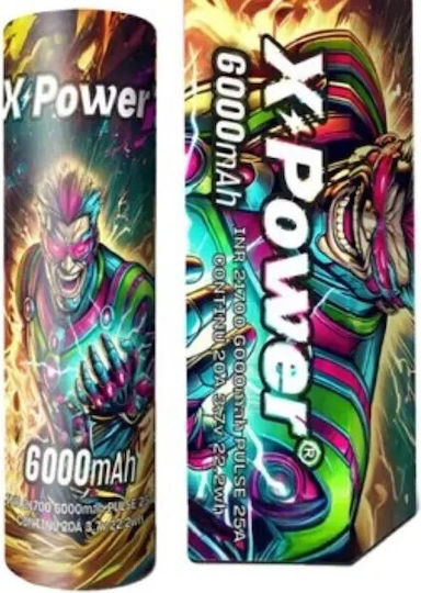 X Power Rechargable Battery 21700 6000mAh