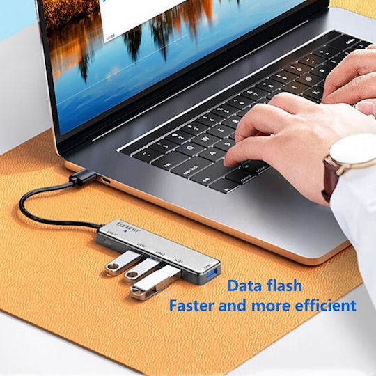 Earldom USB Hub 11 Ports USB 2.0 with USB-A Connection Gray