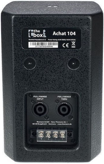 The Box Pro Achat 104 A Самоусилващ Говорител PA 50W με Woofer 4" 14.4x14.6x21.4εκ. σε Черен Χρώμα