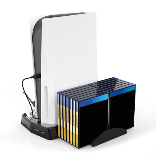 Cooling Fan, Charging Station και Rack Storage Organizer για PS5 / PS5 Digital Edition -Black