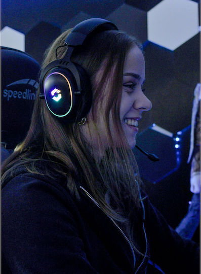 SpeedLink Conux RGB Over Ear Gaming Headset με σύνδεση 2x3.5mm / USB for Nintendo Switch / PC / PS4 / PS5 / XBOX