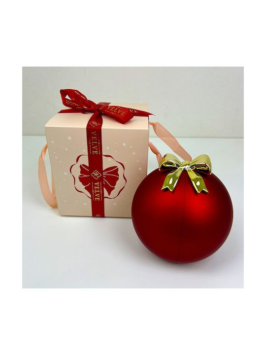 Spherical Jewelry Box Red Soap Rose Golden Bow Red Spherical Jewelry Box Red Soap Rose Golden Bow Red