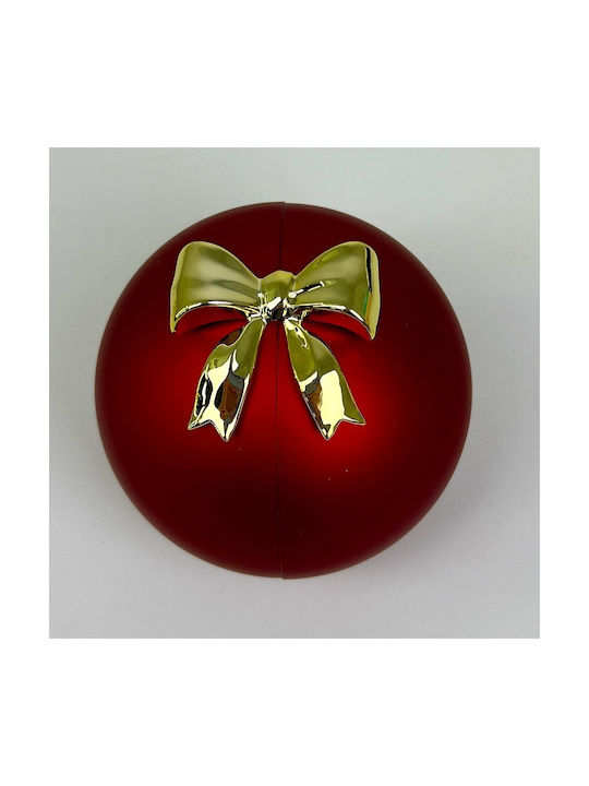 Spherical Jewelry Box Red Soap Rose Golden Bow Red