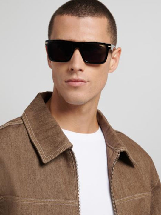 Carrera Unisex Sunglasses With Black Horn-Rimmed Frame And Grey Lens 378/S 807/IR