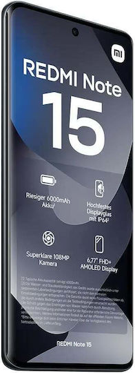 Xiaomi Redmi Note 15 4G Dual SIM (6GB/128GB) Black