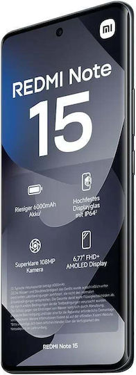 Xiaomi Redmi Note 15 4G Dual SIM (6GB/128GB) Black
