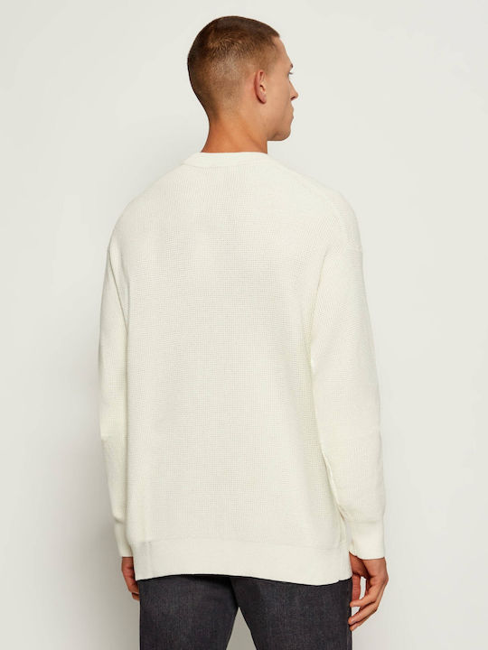 Calvin Klein Herrenblusen Langarm Pullover Weiß Calvin Klein Herrenblusen Langarm Pullover Weiß