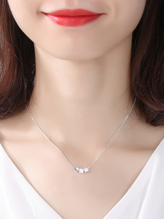 Halskette aus Silber mit Zirkon