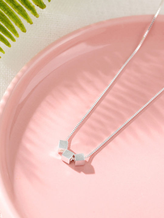 Halskette aus Silber mit Zirkon