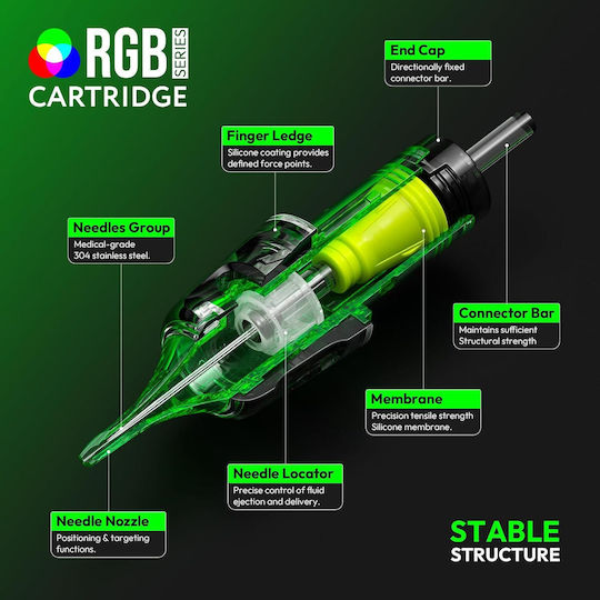 Set 50 Ace De Tatuaj Profesionale De Unică Folosință Hawink #12 Rgb Rotunde Standard Magnum 0.35 Mm 6 Tipuri Modul Ac 3rl 5rl 7rl 7rm 9rm 15rm Accesorii Din Oțel Inoxidabil Pentru Începători Artiști En20-fg-50kit-u