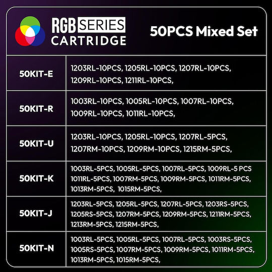 Set 50 Ace De Tatuaj Profesionale De Unică Folosință Hawink #12 Rgb Rotunde Standard Liner 0.35 Mm 5 Tipuri Module Ac 3rl 5rl 7rl 9rl 11rl Accesorii Din Oțel Inoxidabil Pentru Începători Artiști En20-fg-50kit-e