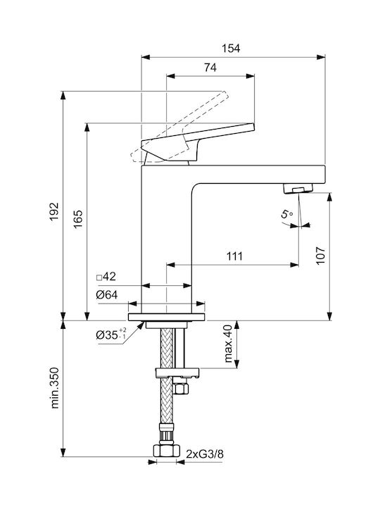 Ideal Standard Extra Amestecare Robinet Chiuvetă