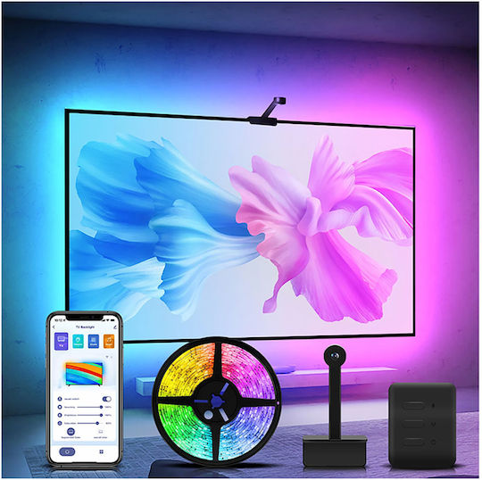 Avizar Ambilight LED TV Комплект Камера Гласово Управление 55“-65” Екрана Черен