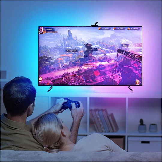 Avizar Ambilight LED TV Комплект Камера Гласово Управление 55“-65” Екрана Черен