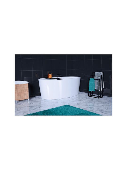Raft de haine de Baie Triplu ​41x84cm Inox Negru