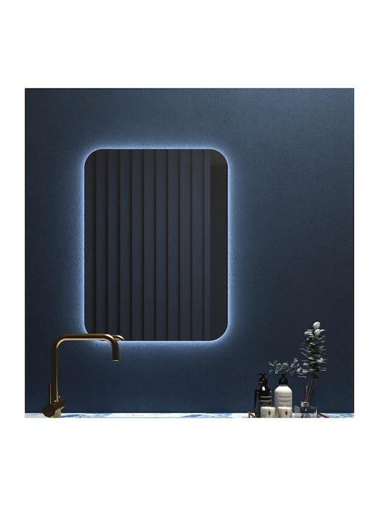 Curved Badezimmerspiegel LED 80x42cm