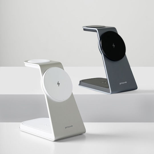 Proove Kabelloses Ladegerät (Qi Pad) 15W Gray (Omni Power 3 in 1)