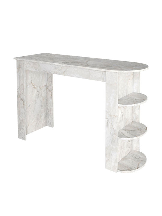 Vigne Masă Bar cu Suprafață de Marmură Marble Effect White 150x51.6x101.8buc