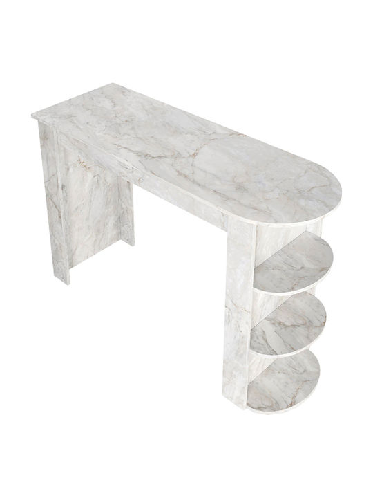Vigne Masă Bar cu Suprafață de Marmură Marble Effect White 150x51.6x101.8buc