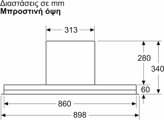 Bosch Mecanism de Absorbție 90cm Negru