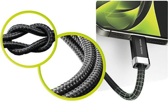 Mobile Origin Magnetic / Braided USB 2.0 Cable USB-C male - USB-C 60W Black 1.5m (MO-60WMS-CB6)