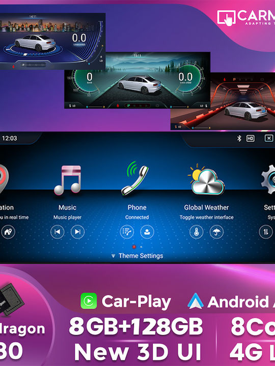 Carmedia Car Audio System for Mercedes-Benz CLC Class / GLC 2014 (Bluetooth/USB/AUX/WiFi/GPS/Apple-Carplay/Android-Auto) with Touch Screen 10.25"