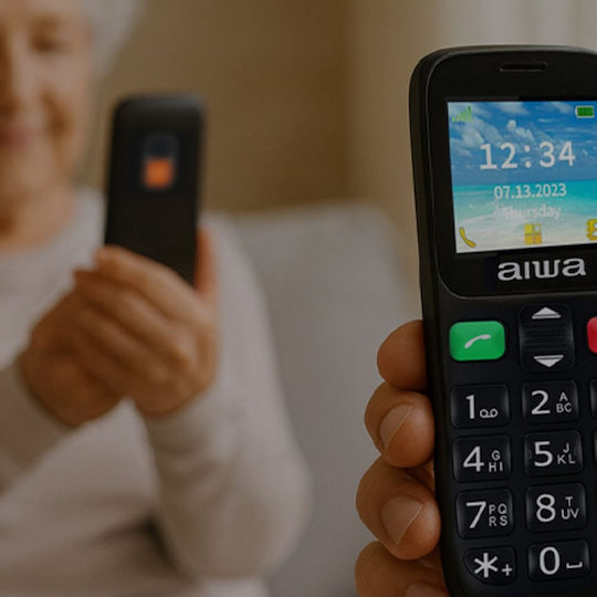 Aiwa FPH-S100-2G Dual SIM Mobile with Buttons Black